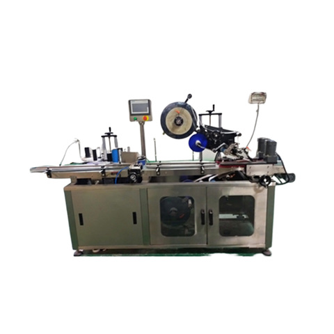 Semi-automatisk märkningsmaskinsticketikettapplikator för rund glasburk och plastflaska 