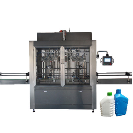 Direktförsäljning Helautomatisk tätningsmaskin för fyllning av tvättmedel för flytande flaskor med fyra huvuden 